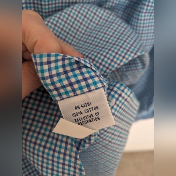 Ralph Lauren Men's blue and purple plaid cotton button down | size L - Picture 2 of 8